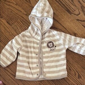 Carter's Gray and White Striped Baby Hoodie